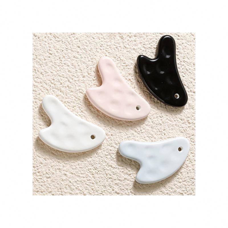 Sperimenta i benefici dell' strumento ceramico Gua Sha cura della salute personale per massaggi facciale e corporeo