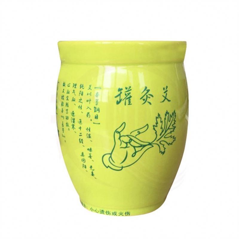 Funzione di massaggio corporeo Tazza di ceramica Gua Sha portatile per il dragaggio dei meridiani e il trattamento di moxibustione