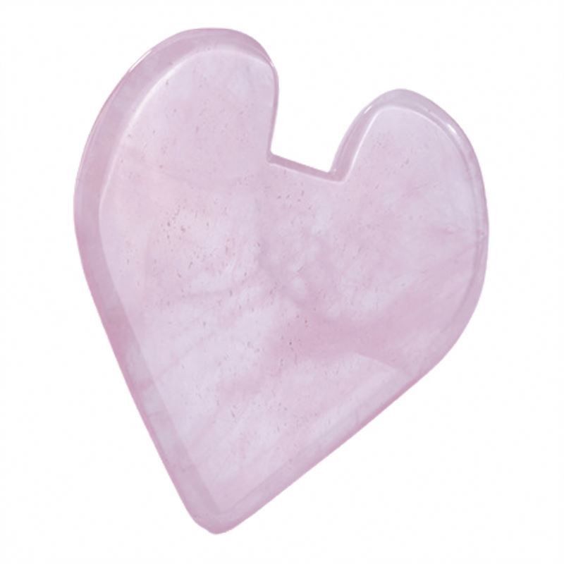 Logo Disponibile in Rose Quartz Pietra a forma di cuore Gua Sha per la cura della pelle e massaggiatore del corpo