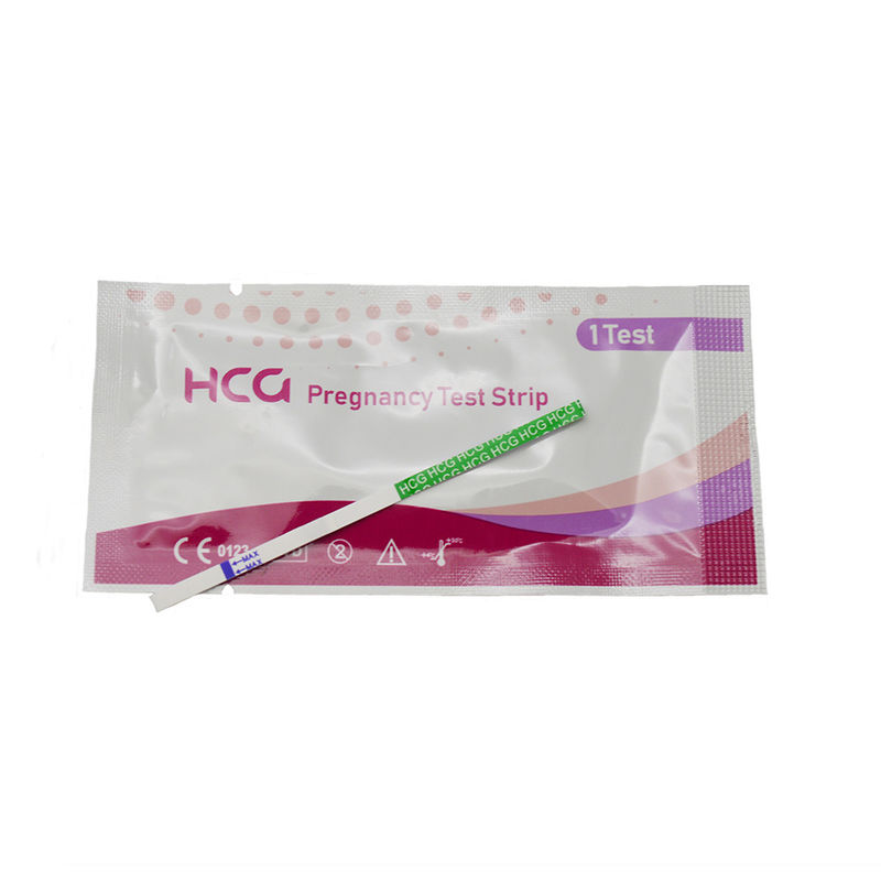 Precisione della prova di HCG in striscia di gravidanza Più del 99% di rilevazione precoce per striscia interna Dimensione 80*3mm