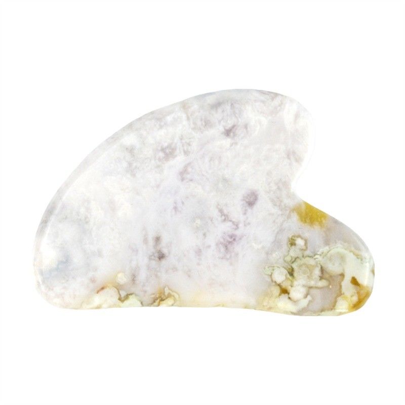 Logo personalizzato disponibile in forma di cuore Sakura Agate Giada Gua Sha Strumento facciale per massaggi Strumenti naturali Guasha Strumenti facciale