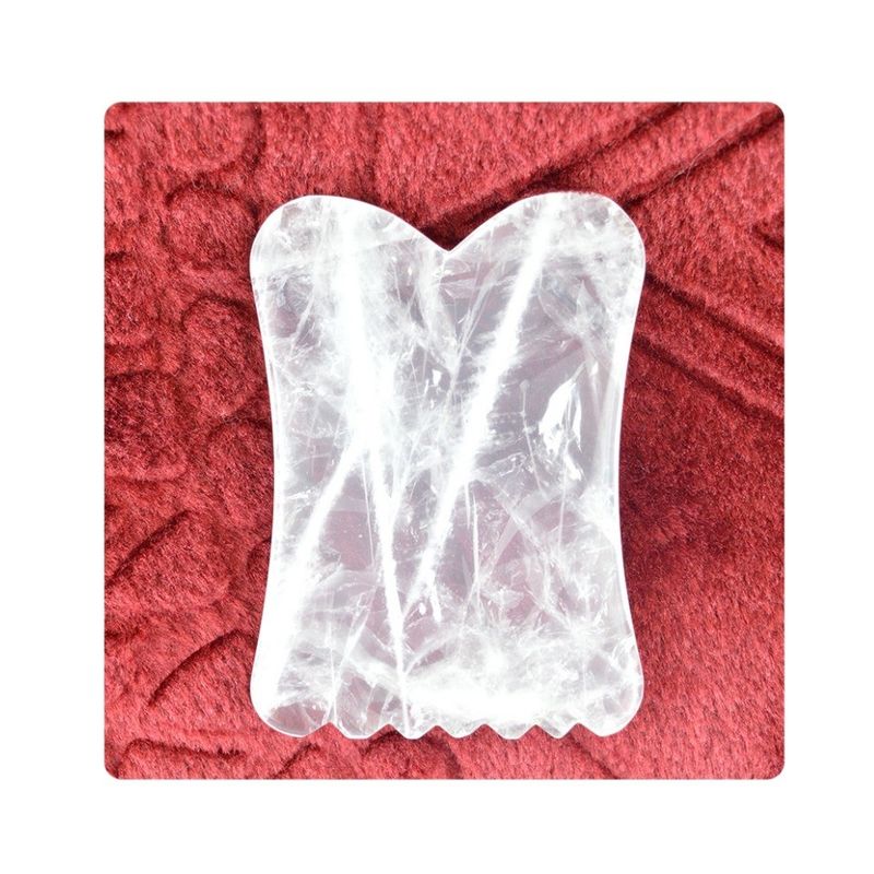 Proprietà Massaggi muscolari Equipaggiamento 2024 Arrivi Quartzo chiaro Gua Sha Rock Cristallo Guasha Gemstone Scultore Strumento