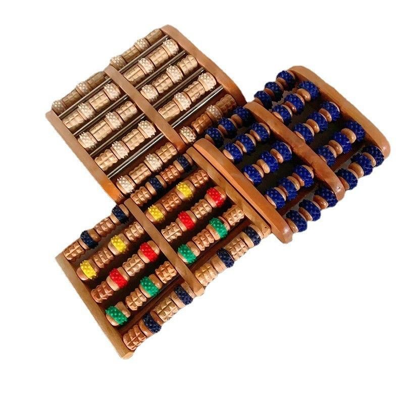 Strumento di legno Pedicure Terapia del piede Meridiano massaggiatore gomma colorata Legno calzatura per massaggio dei piedi e meridiano