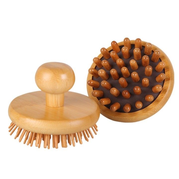 Massaggio del cuoio capelluto Spazzola per capelli in bambù pettine personalizzata Logo Legno Detangling pettine per capelli 2023 Eco-friendly Guasha Massage Tools