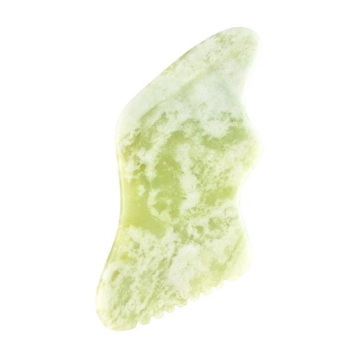 Massaggiatore Corporeo Guasha di Giada Verde Naturale per l'Anti-Aging Cinese Xiuyan Giada Forma di Fulmine Gua Sha Scraping Massaggio Strumento