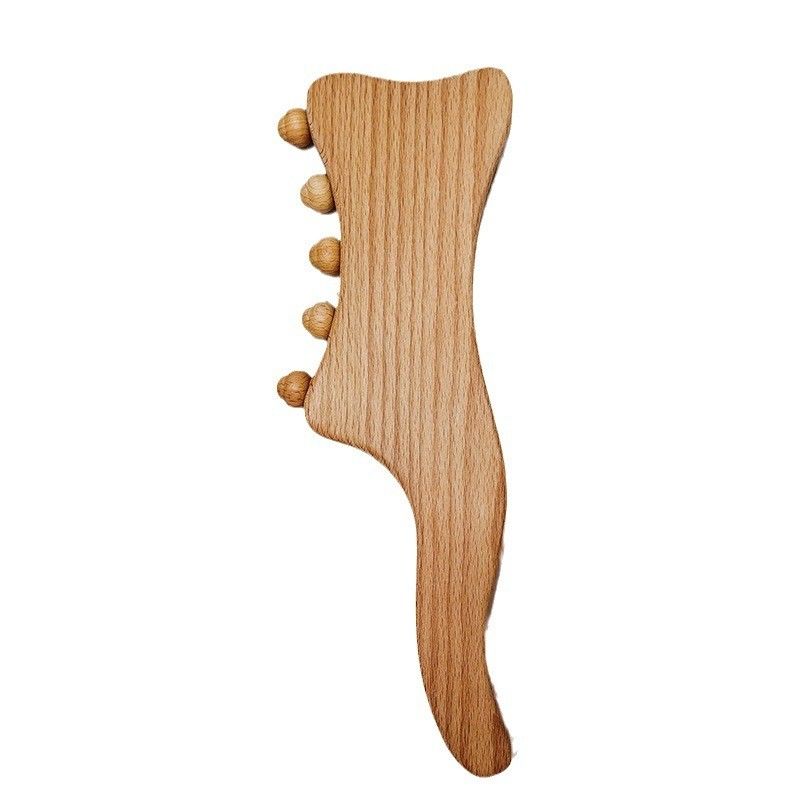 Massaggiatore di stimolazione meridiana 2024 Massaggiatore di Guasha di faggio di legno per il dragaggio del corpo e il rilassamento della fascia muscolare
