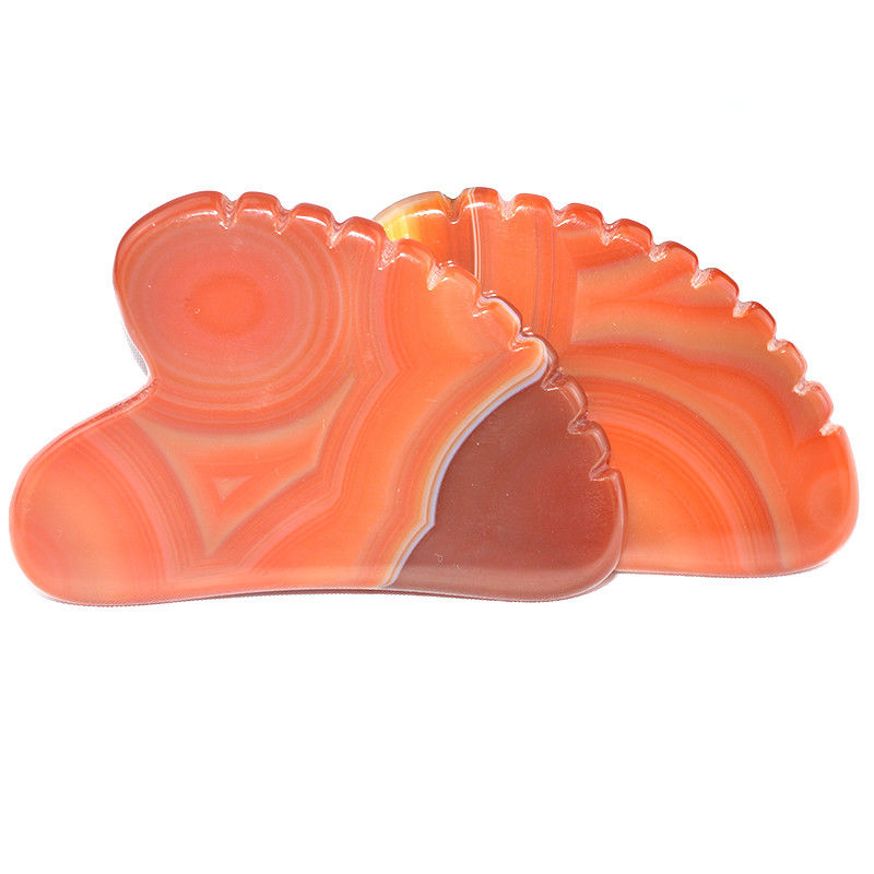 Disponibile il logo personalizzato di naturale Carnelian Facial Giada Guasha attrezzo per la cura della pelle per massaggi del corpo
