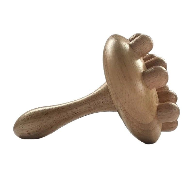 2024 Funghi Coppa Corpo Contorno Roller Linfatico Drenaggio Terapia Gua Sha Massaggiatore Punto Trigger in legno per le prestazioni