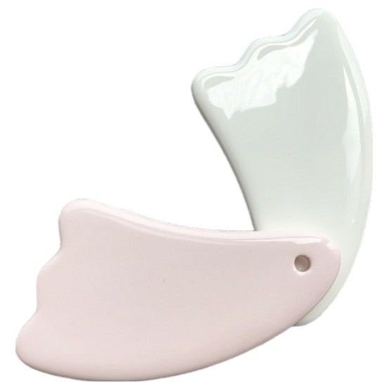 Disponibile il logo personalizzato Mini Massaggio Ceramico Gua Sha Strumento per Corpo Collo Volto Cura della Pelle Spa Facial Lifting Bellezza