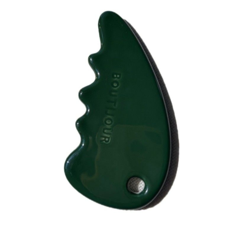 Massaggiatore Faciale Gua Sha Stone in colore verde per auto cura della pelle e salone di bellezza