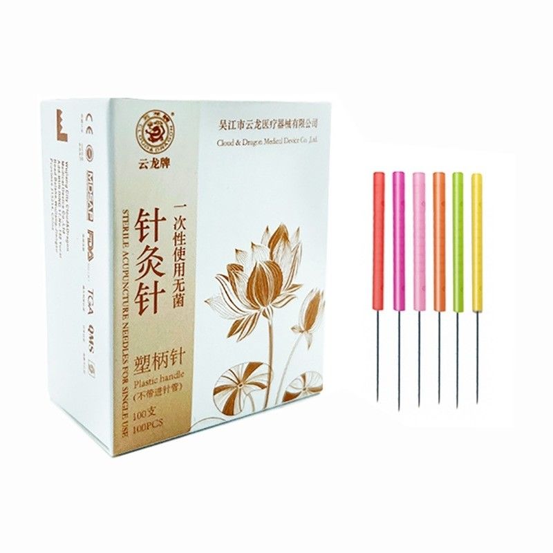 Strumenti di massaggio 100 PCS meno dolore Manico di plastica colorato Aghi di acupotomia Piccolo coltello Aglio per logo personalizzato Disponibile