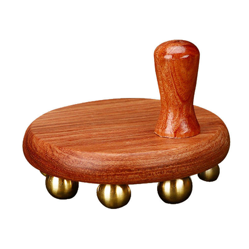 Logo personalizzato Sollevare il nervo del cuoio capelluto Guasha Strumento di ottone Strumenti di massaggio del cuoio capelluto in legno per la testa del corpo Massaggio del cuoio capelluto Gua Sha