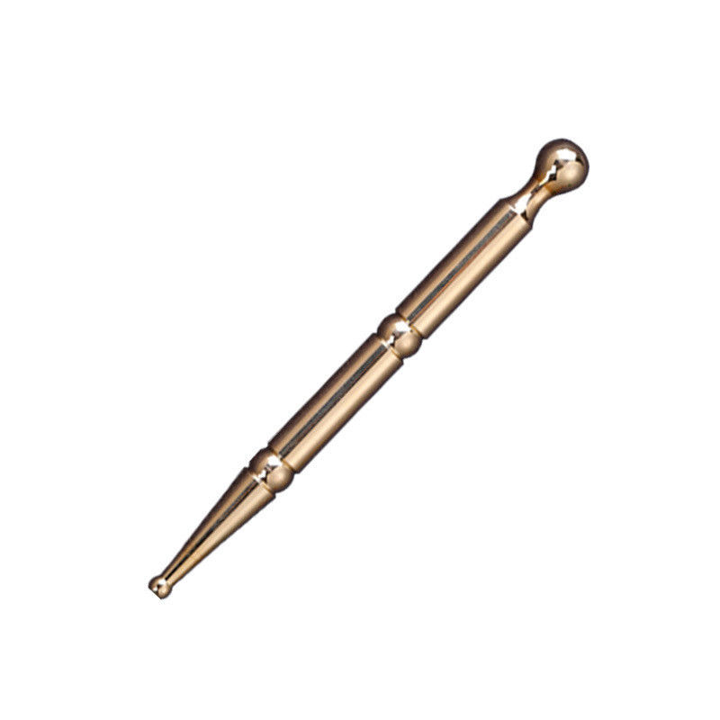 Strumenti di massaggio Rame di ottone Manuale di riflessione di acupressione Penna per la cura della salute del corpo Terapia dei tessuti Massaggio bastone oro