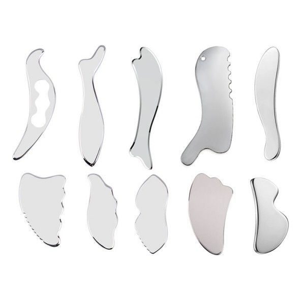 Massaggiatore per corpo e viso Moda Mascheratura in acciaio inossidabile Gua Sha Scalp per la rivitalizzazione della pelle