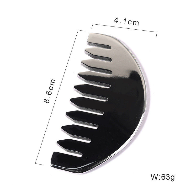 Disponibile il logo personalizzato Best seller Acciaio inossidabile Gua Sha Scalp Massaggio pettine Guasha Pietra testa massaggiatore capelli Salute salone di bellezza