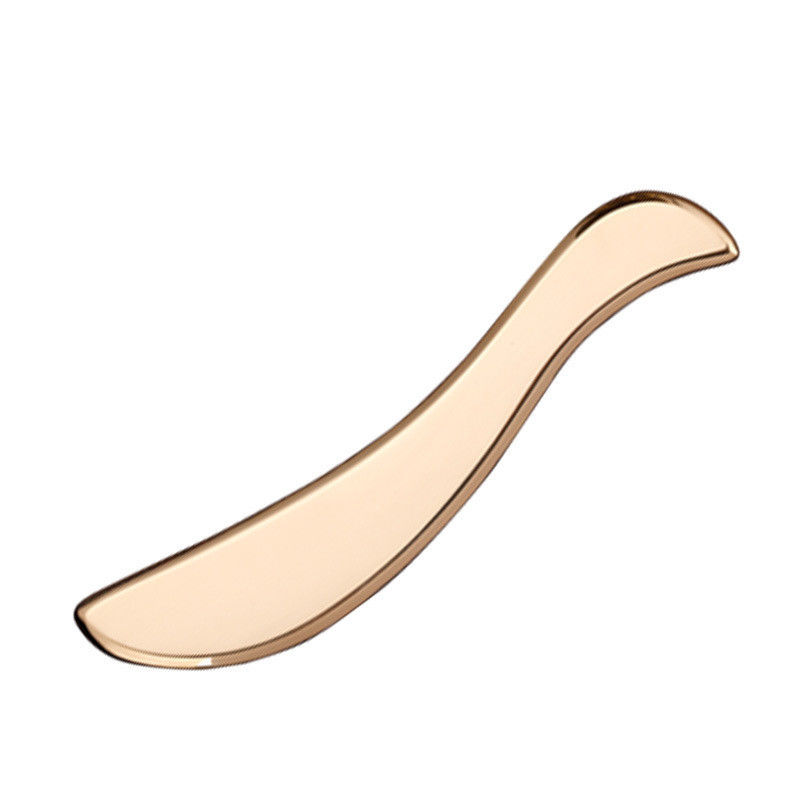 Strumento di massaggio muscolare a forma di S Gua Sha Puro rame raschiando il retro massaggiatore del corpo Guasha Board per la cura della pelle del collo e del corpo