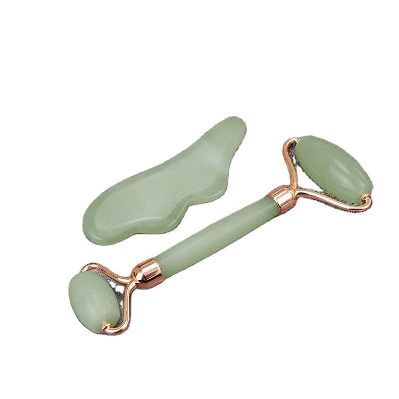 Strumenti di massaggio Xiuyan Jade 100% naturale a doppio lato Jade Stone Roller per stimolare il flusso sanguigno e alleviare lo stress