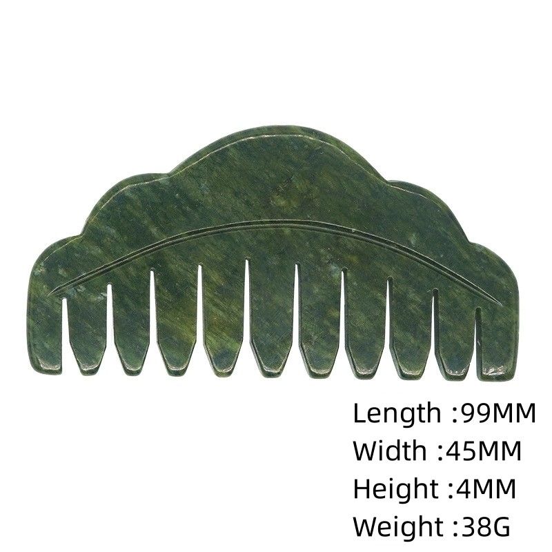 100% Naturale Giada Verde Rosa Quarzo Guasha E Ossigeno Nero Giada Bianca pettine per capelli Guasha Massaggio Strumento Per Massaggio Testa pettine