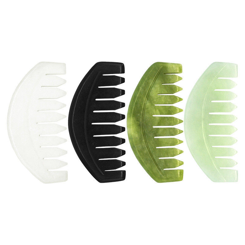 2023 Custom Logo Availabled Jade Comb Gua Sha Scraping Tool per la cura del cuoio capelluto e dei muscoli del corpo