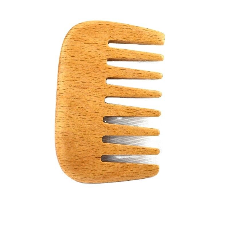 Spazzola per barba di legno di faggio marrone caldo Spazzola tascabile per capelli di donna Spazzola per capelli di legno Spazzola per massaggi