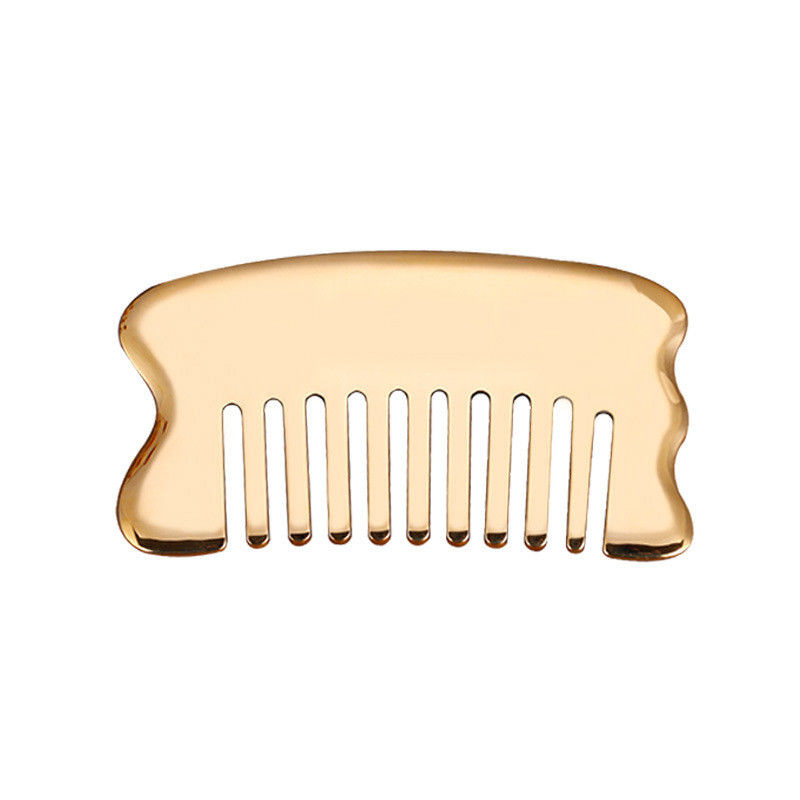 Oro Muscoli del corpo Gua Sha Strumento da tavola per massaggio del cuoio capelluto pettine Guasha testa di pietra massaggiatore capelli cura della salute salone di bellezza strumento