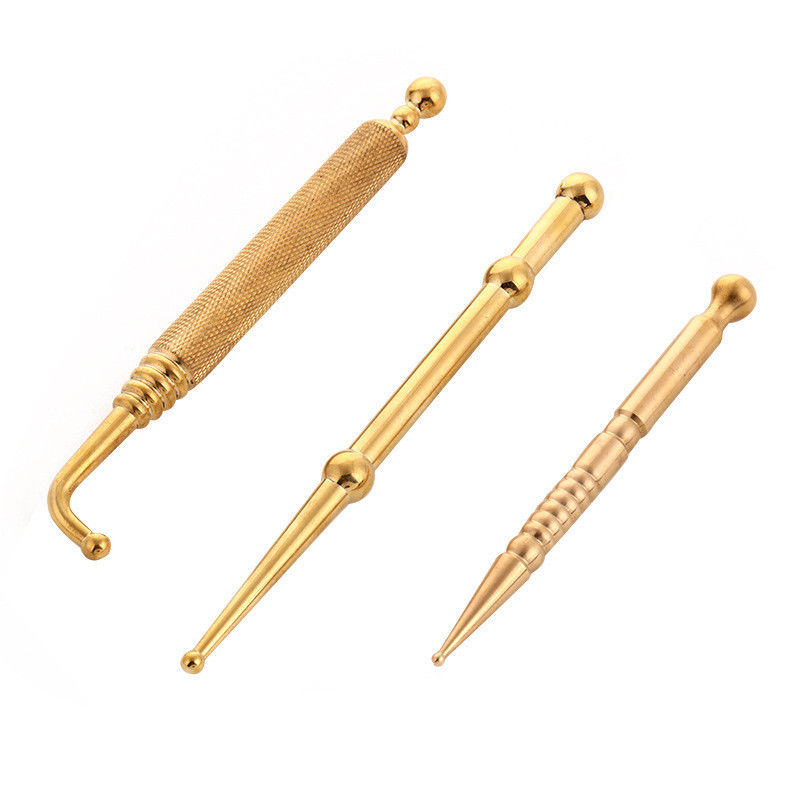 Strumenti di massaggio Acupunctura Strumento di terapia per ottone Rame Manuale Riflessologia Penna Cura della salute del corpo Terapia dei tessuti Massaggio