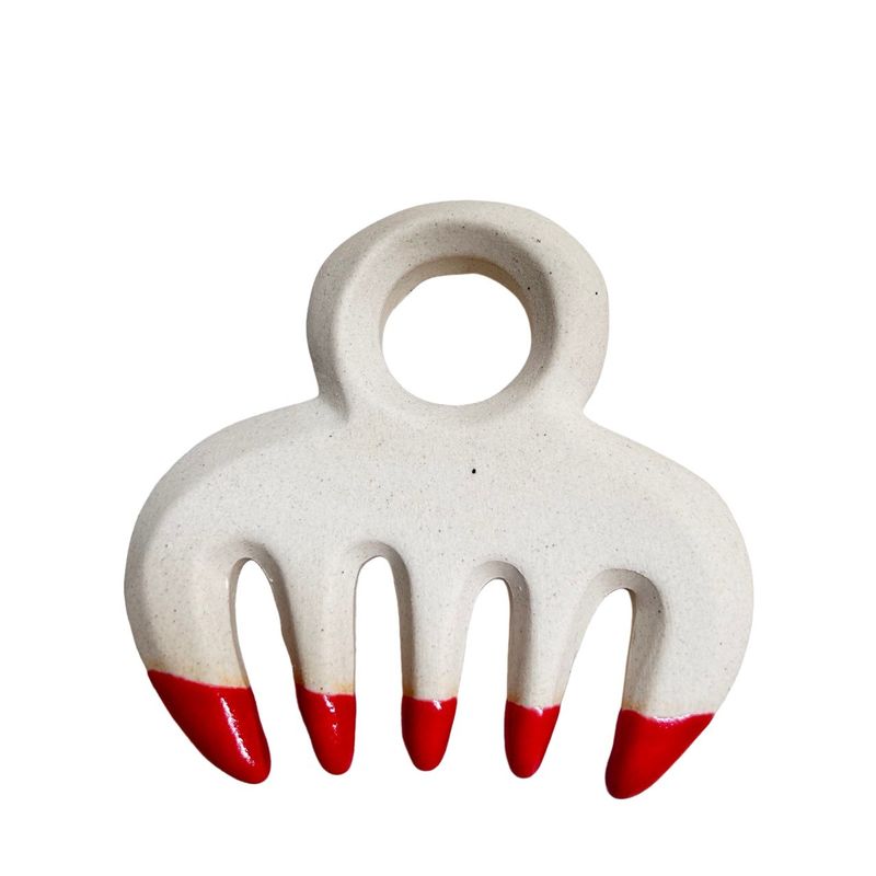Massaggiatore Faciale Ceramico Gua Sha Scalp pettine di massaggio per la testa Meridiano Dolore Sollievo spazzola per capelli Meridiano Massaggiatore Massaggiatori