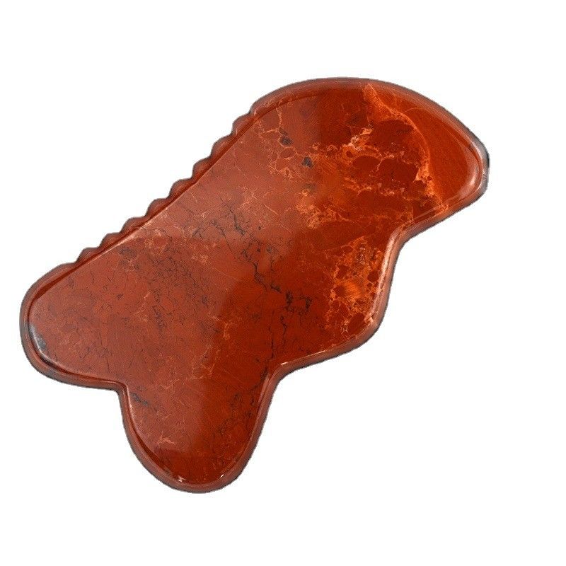 Logo personalizzato Giaspero rosso GuaSha Stone Scraping Massage Board Strumento per muscoli del corpo e massaggio