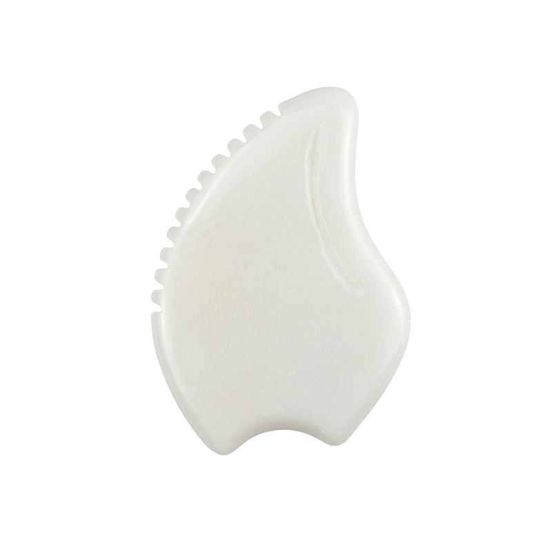 Strumento di salone di bellezza per la cura della pelle Pietra di giada bianca naturale Gua Sha Scraping Board per massaggio del corpo
