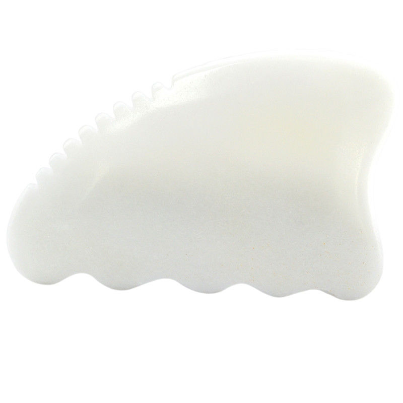 Disponibile il logo personalizzato di White Jade Gua Sha Stone Facial Massager per il trattamento anti-invecchiamento
