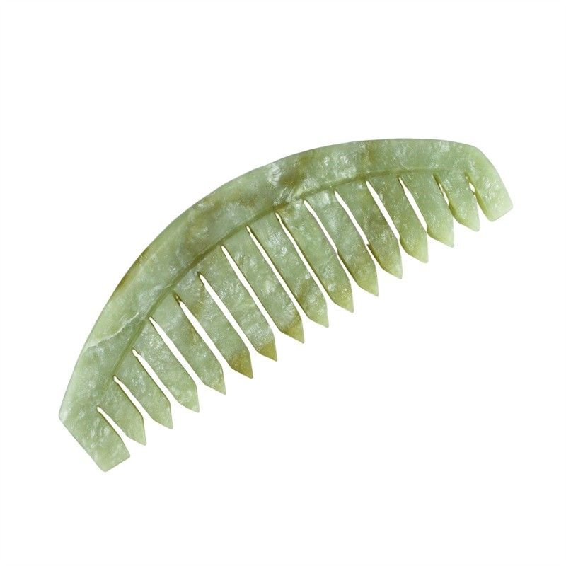 Xiuyan Jade Massage Comb per Gua Sha Scraping viso e cura della testa rilassante