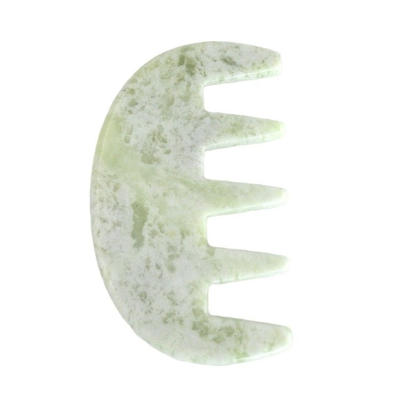 Massaggiatore Faciale Pietra di Giada Gua Sha pettine Testa Scalpo Guasha Massaggio Strumento per Massaggio Intero Corpo Area Logo personalizzato