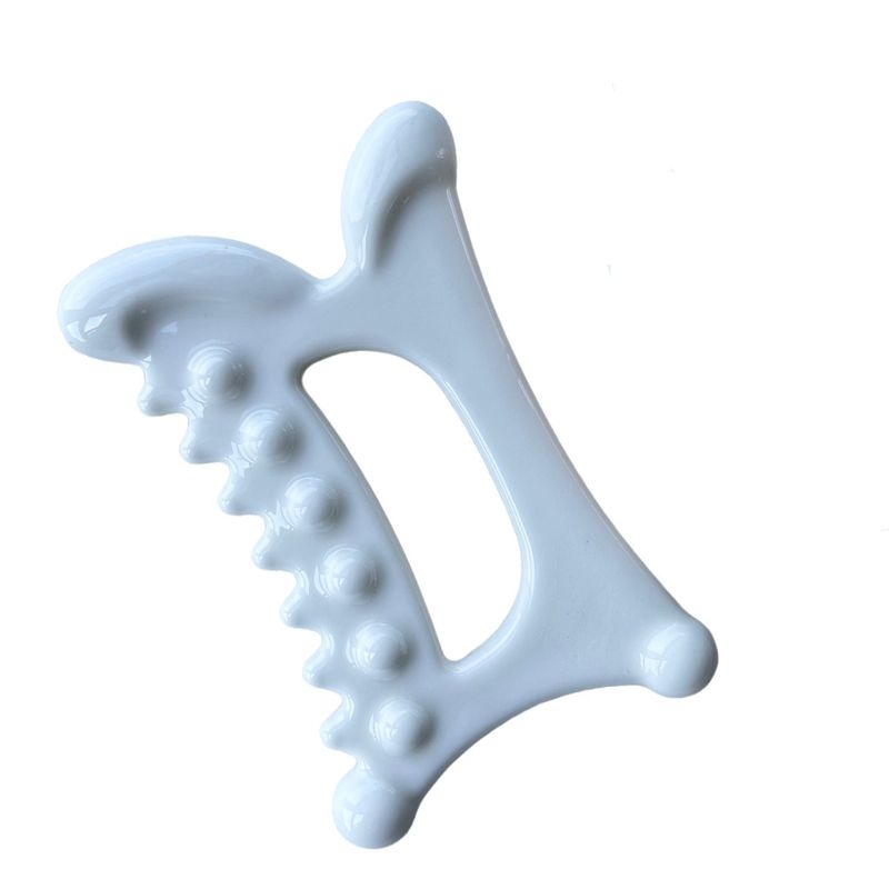 Stile Ceramica Gua Sha Pietra per Massaggio Muscolare sul Corpo Collo Volto Cura della Pelle Spa Tutto il Corpo Rilassante