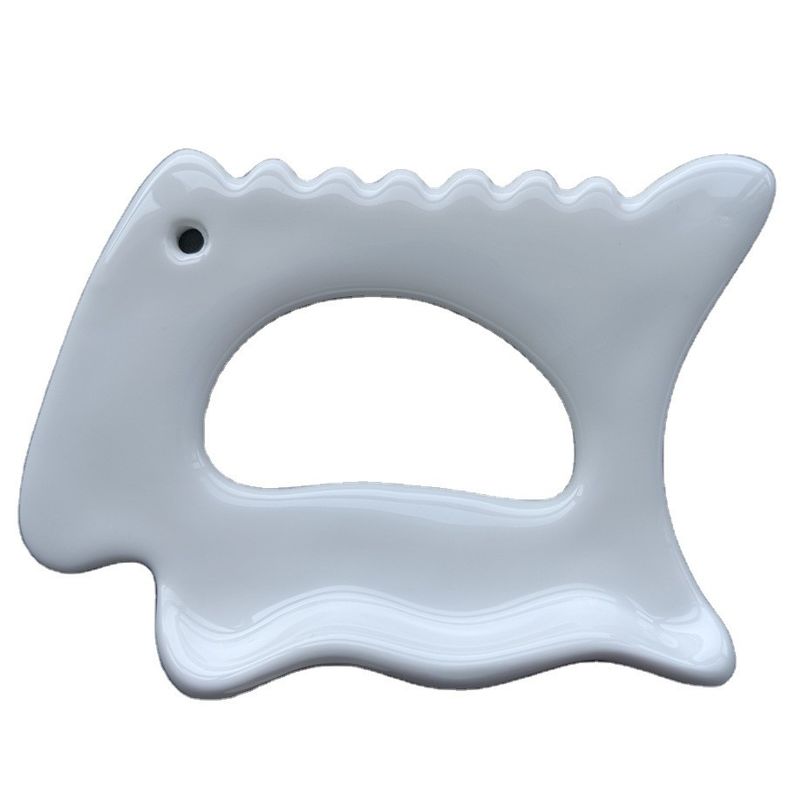 Ceramica Gua Sha Facial Tool Scraping Board per il Popolare Disegno Corpo di Artiglio Bianco Massaggiatore Guasha