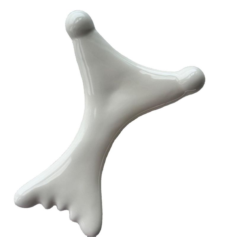 Attrezzature per il massaggio del corpo Tavola di Gua Sha in ceramica bianca Terapia anti cellulite per il massaggio facciale