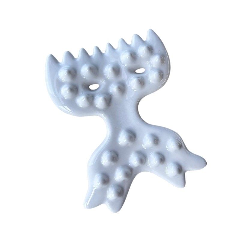 Strumento di massaggio corporeo Gua Sha in ceramica bianca Scraping Guasha Stone per auto cura della pelle Spa tutto il corpo Relax Beauty Massager