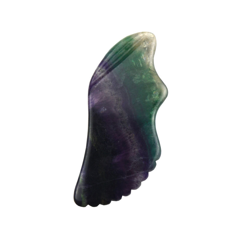 Attrezzature per il massaggio del corpo Strumenti di massaggio più venduti per il 2024 Rainbow Fluorite Gua Sha Stone Auto cura della pelle e spa Facial