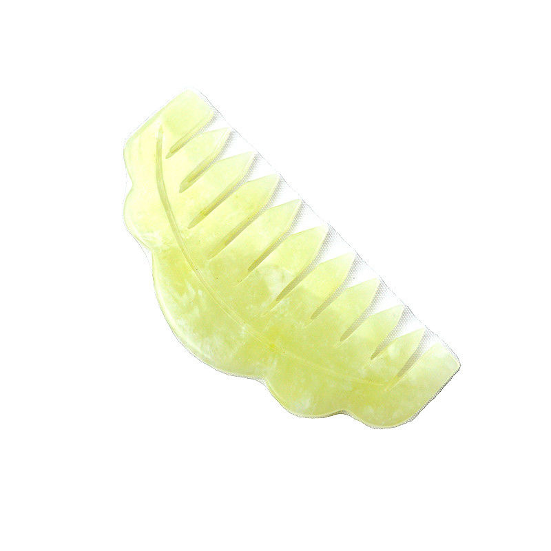 Xiuyan Jade Massage Comb 9.2cm*4.6cm Dimensione Verde chiaro Colore Promuove la circolazione sanguigna e migliora il sonno