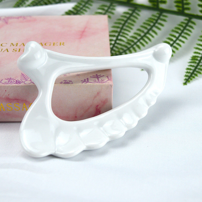 OEM/ODM Acceptabile Massaggiatore in ceramica Gua Sha per la scultura corporea in stile coreano e il drenaggio linfatico
