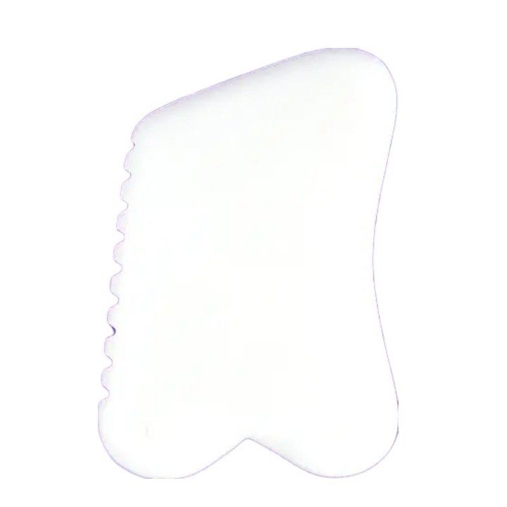 Disponibile il logo personalizzato della Tavola di raschiatura Gua Sha Bianco Giada Naturale per la Bellezza Faciale Massaggio Corporeo Pietra Strumento per la cura della pelle