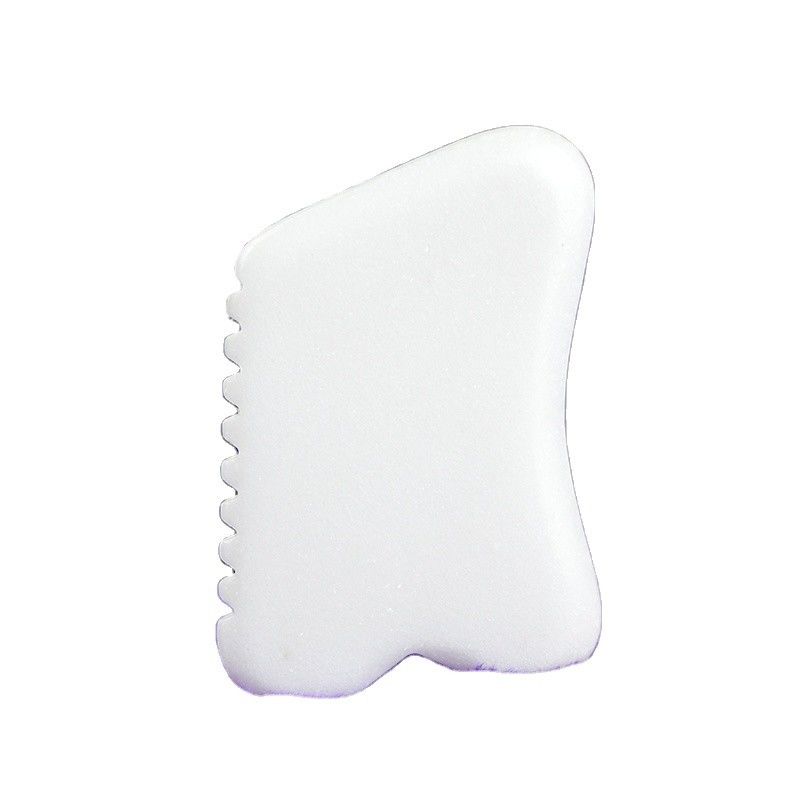 OEM Custom LOGO Giada Bianca Gua Sha Pietra Massaggiatore Faciale Giada Naturale Pietra Guasha Scraping Massaggio Strumento per viso e corpo