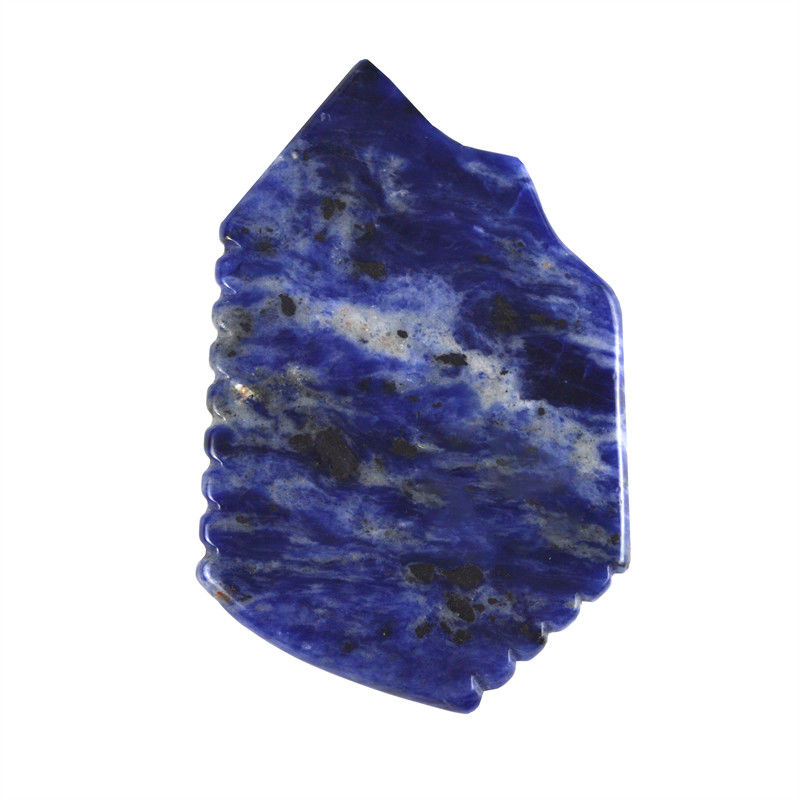 Logo personalizzato disponibile dal 2024 Blu Sodalite Gua Sha Scraping Massage Board per Massaggiatore Faciale e Corporeo Spa Stone