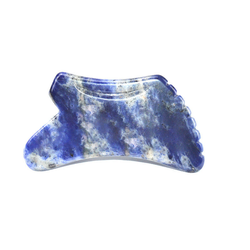 Blu Sodalite Stone Gua Sha Body Scraping Massage Tool Funzione di controllo manuale per viso e corpo Regalo di bellezza naturale