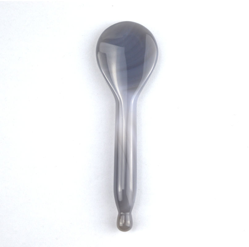 Massaggiatore Corporeo Grigio Cucchiaio Agate Roller Cucchiaio Gua Sha per Massaggio Tissuto Profondo e Punto di Accuppressione