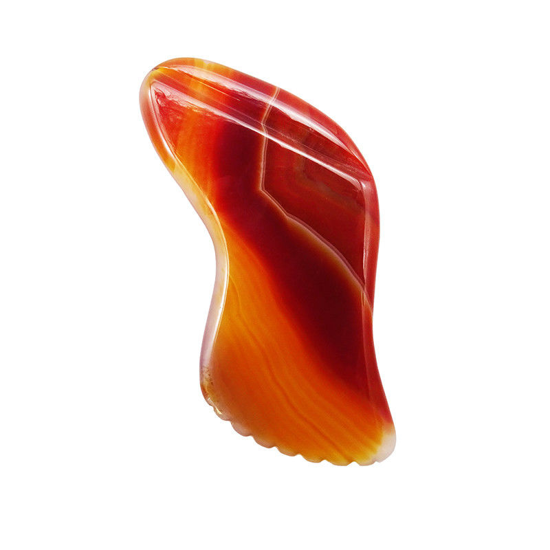 Strumento di massaggio Gua Sha Agata Rossa per terapia di agopuntura SPA e massaggio facciale e corporeo cura della salute Beaut