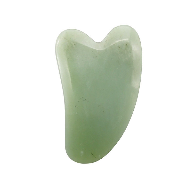 Xiuyan Jade Guasha Board per la cura della pelle del viso e del corpo Forma del cuore Strumento di massaggio Gua Sha per alleviare le tensioni muscolari