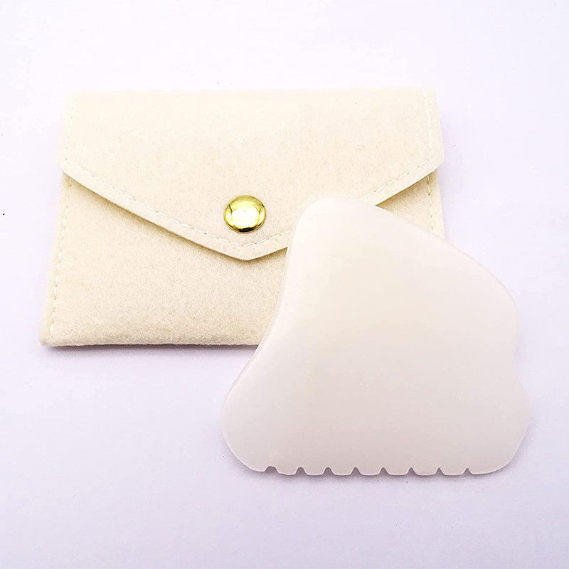 Massaggiatore del corpo portatile portatile afgano Giada bianca Gua Sha Board per personalizzabile viso e cura della pelle del corpo