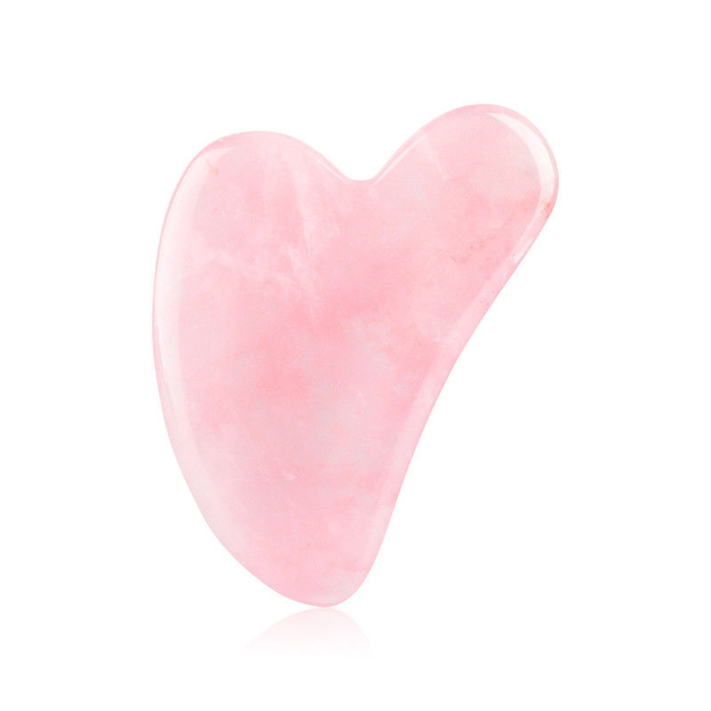 Strumento di massaggio portatile in pietra naturale di giada Gua Sha per il viso e il collo