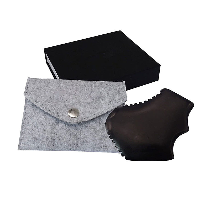 Marca privata Gua Sha Giada Massaggio Faciale Massaggio Naturale Bian Pietra Faciale Guasha Strumento di raschiatura con design portatile