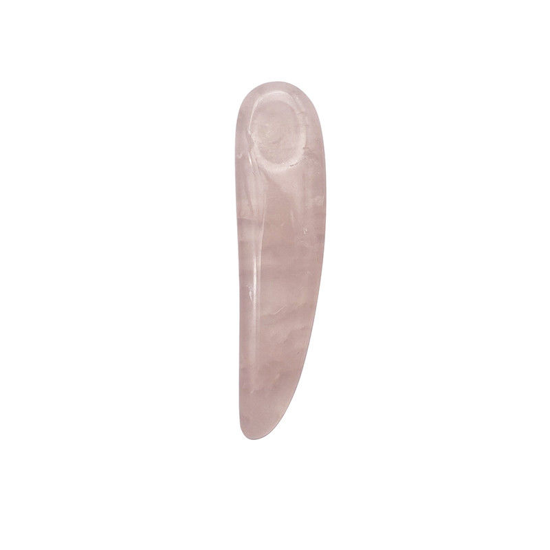 Cucchiaio di quarzo rosa per gua sha e cosmetici